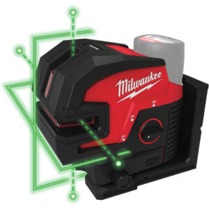 Аккумуляторный Лазерный нивелир 4 точечный Milwaukee M12 CLL4P-0C